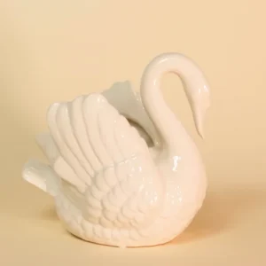 White Swan Vase