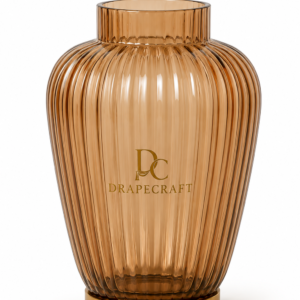 Fluted Green Glass Vase